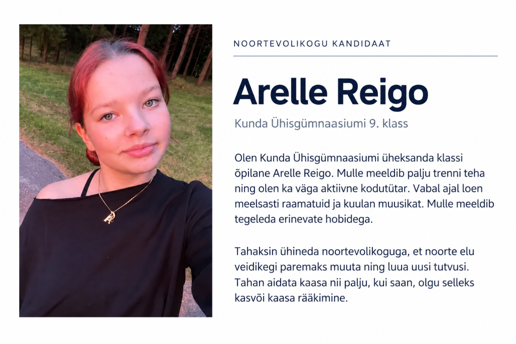 Noortevolikogu kandidaat Arelle Reigo.png